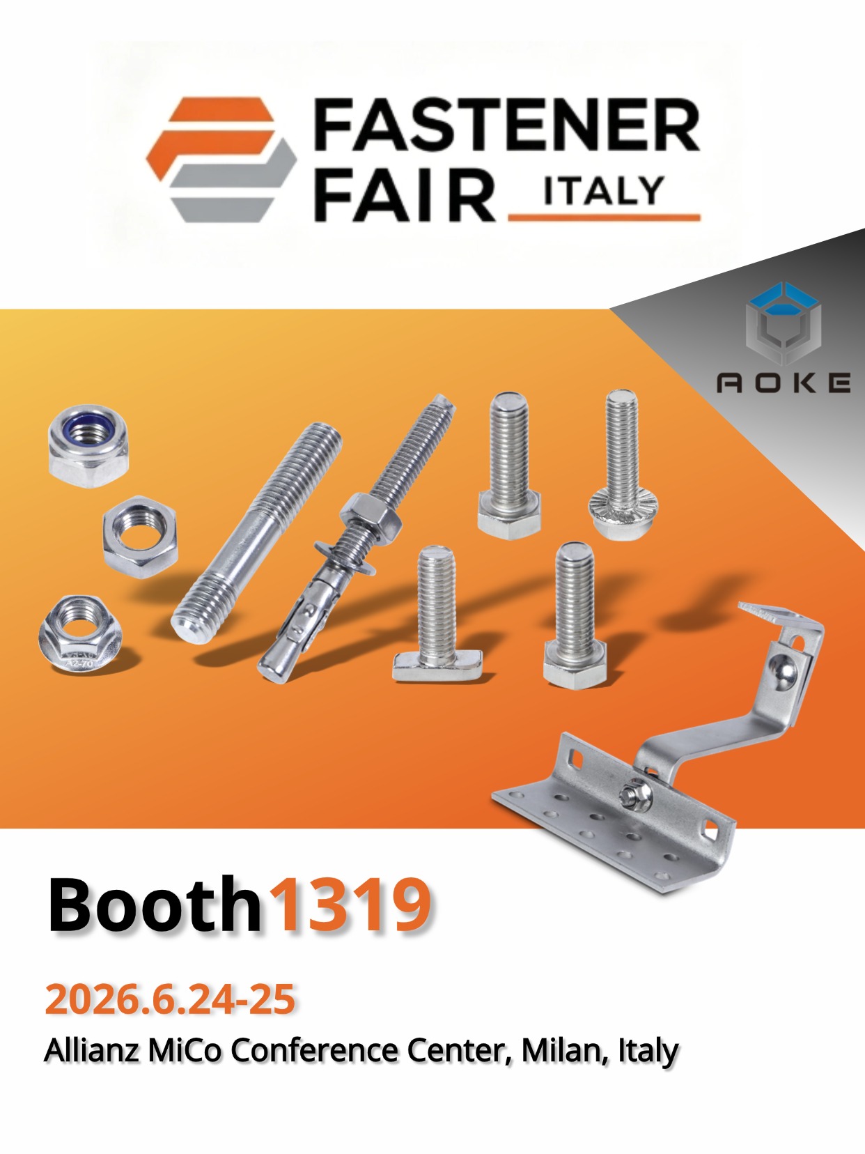 Poznaj Jiaxing AOKE na targach Fastener Fair Italy 2026